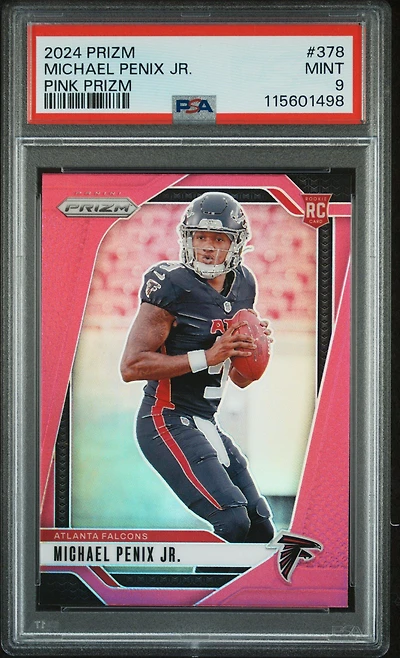 2024 Panini Prizm 378 Michael Penix Jr. Pink Prizm PSA 9