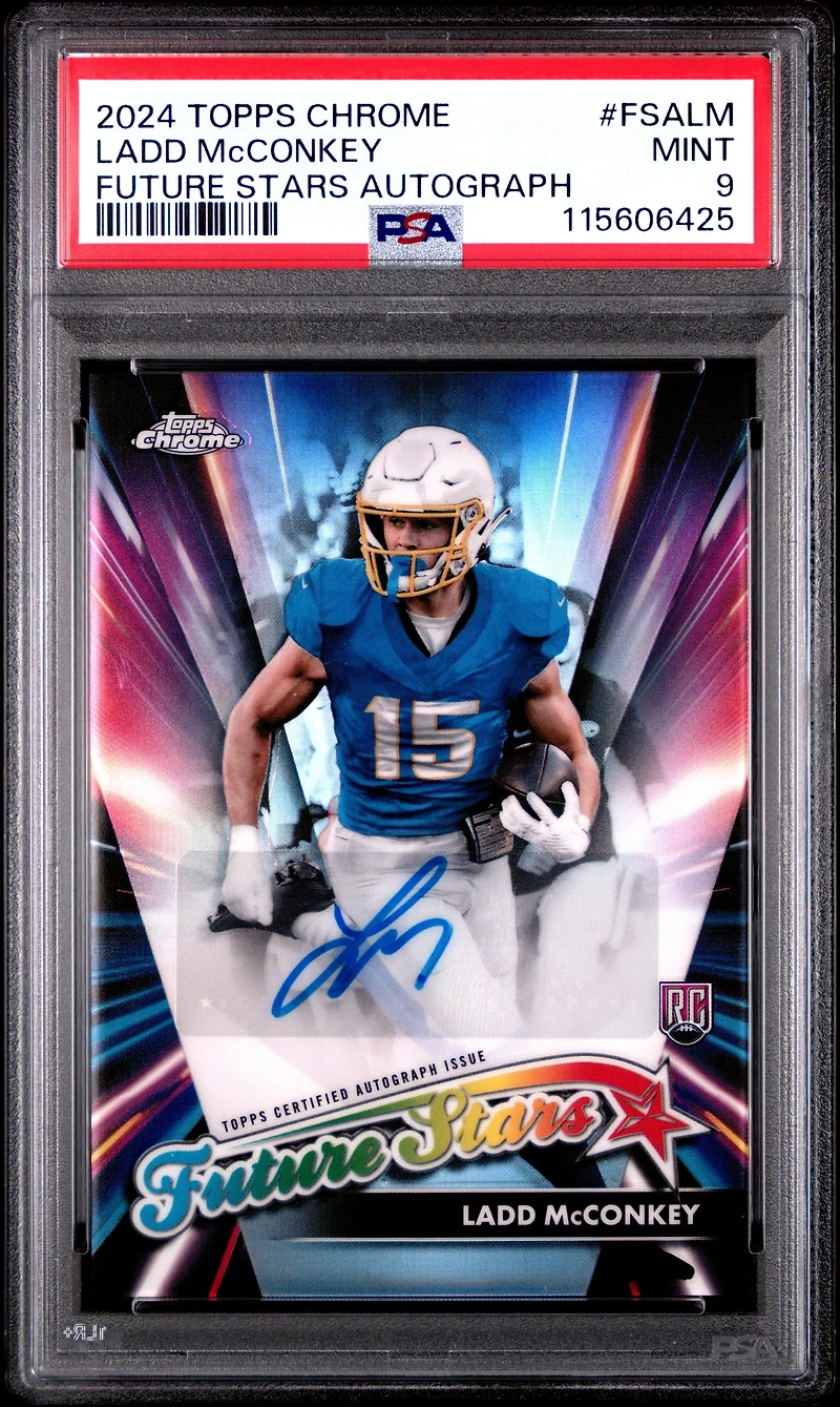 2024 Topps Chrome Future Stars Autographs Fsalm Ladd Mcconkey PSA 9