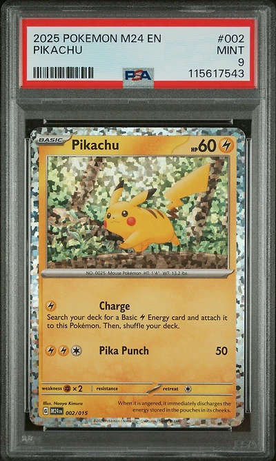 2025 Pokemon M24 En-mcdonald's Collection 002 Pikachu PSA