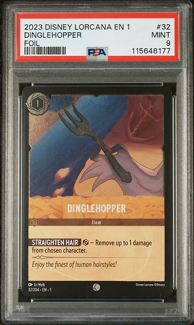 2023 Disney Lorcana En 1-the First Chapter 32 Dinglehopper Foil PSA 9