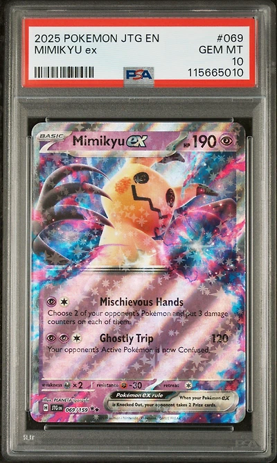 2025 Pokemon Jtg En-journey Together 069 Mimikyu Ex PSA 10