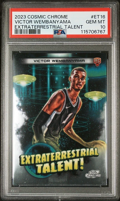 2023 Topps Cosmic Chrome Extraterrestrial Talent Et16 Victor Wembanyama PSA 10