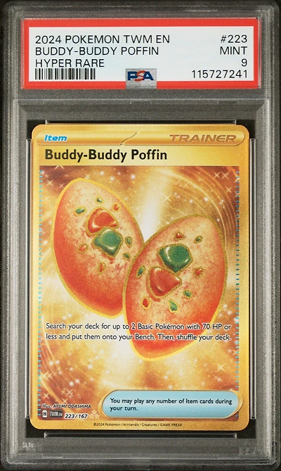 2024 Pokemon Twm En-twilight Masquerade 223 Buddy-buddy Poffin Hyper Rare PSA