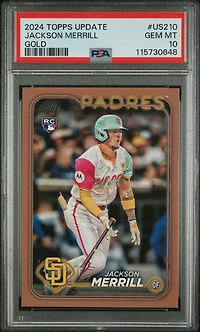2024 Topps Update Us210 Jackson Merrill Gold PSA 10