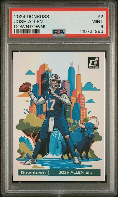 2024 Panini Donruss Downtown! 2 Josh Allen PSA 9