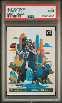 2024 Panini Donruss Downtown! 2 Josh Allen PSA 9