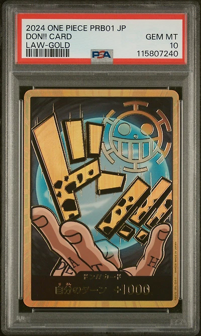 2024 One Piece Japanese Prb01-premium Booster -one Piece Card The Best- Don!! Card Trafalgar Law-gold PSA 10