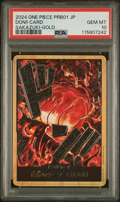 2024 One Piece Japanese Prb01-premium Booster -one Piece Card The Best- Don!! Card Sakazuki-gold PSA 10