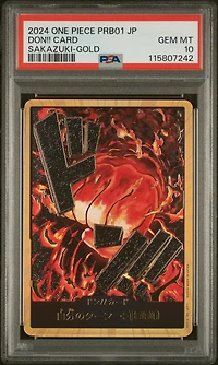 2024 One Piece Japanese Prb01-premium Booster -one Piece Card The Best- Don!! Card Sakazuki-gold PSA 10
