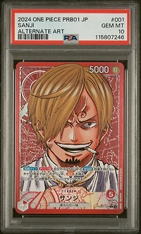 2024 One Piece Japanese Prb01-premium Booster -one Piece Card The Best- 001 Sanji Alternate Art PSA 10