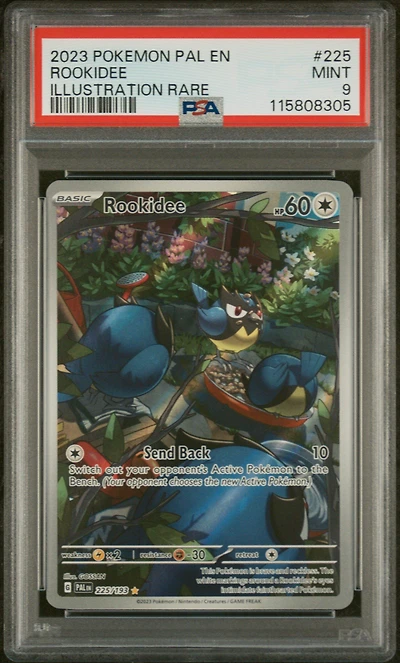 2023 Pokemon Pal En-paldea Evolved 225 Rookidee Illustration Rare PSA 9