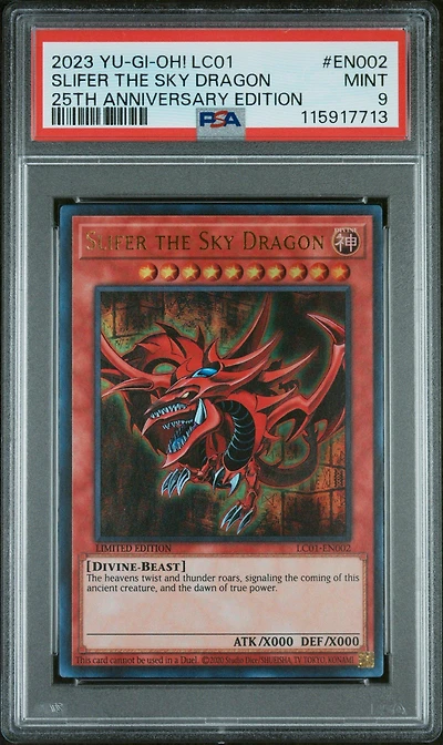2023 Yu-gi-oh! Lc01-legendary Collection: 25th Anniversary Edition En002 Slifer The Sky Dragon PSA