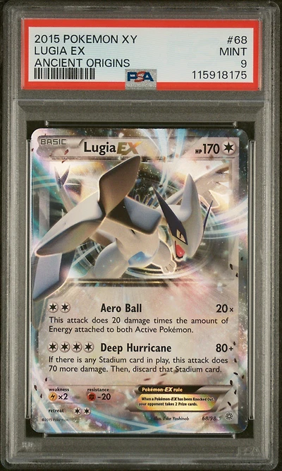 2015 Pokemon Xy Ancient Origins 68 Lugia Ex PSA