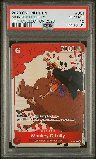 2023 One Piece Gift Collection 2023 001 Monkey D. Luffy PSA 10