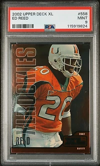 2002 Upper Deck Xl 558 Ed Reed PSA 9