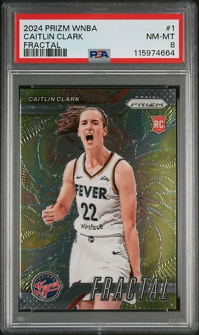 2024 Panini Prizm Wnba Fractal 1 Caitlin Clark PSA