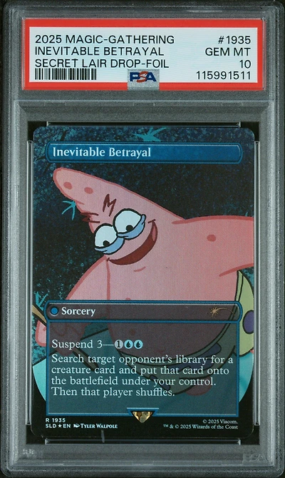 2025 Magic The Gathering Secret Lair Drop 1935 Inevitable Betrayal Foil PSA 10