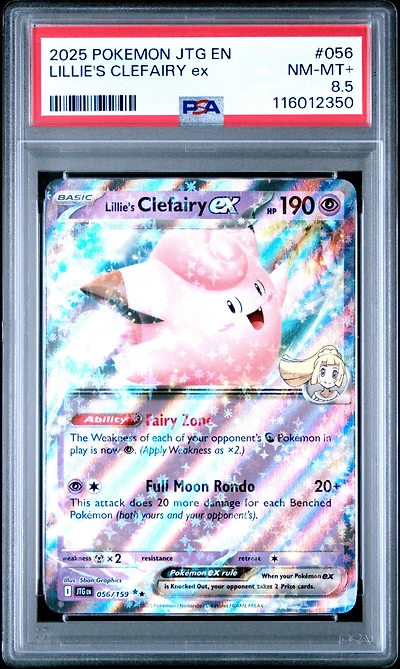 2025 Pokemon Jtg En-journey Together 056 Lillie's Clefairy Ex PSA NM-MT+ 8.5