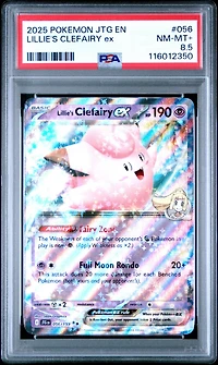 2025 Pokemon Jtg En-journey Together 056 Lillie's Clefairy Ex PSA NM-MT+ 8.5