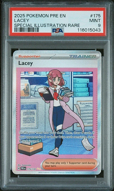 2025 Pokemon Pre En-prismatic Evolutions 175 Lacey Special Illustration Rare PSA