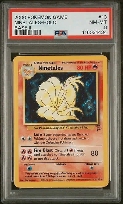 2000 Pokemon Game Base Ii 13 Ninetales-holo PSA
