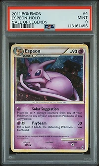 2011 Pokemon Call Of Legends 4 Espeon-holo PSA 9