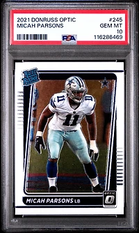 2021 Panini Donruss Optic 245 Micah Parsons PSA
