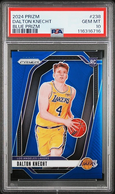 2024 Panini Prizm 238 Dalton Knecht Blue Prizm PSA 10