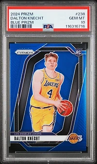 2024 Panini Prizm 238 Dalton Knecht Blue Prizm PSA 10