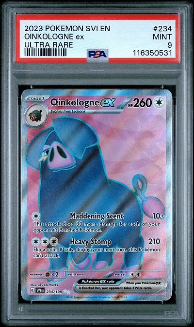 2023 Pokemon Svi En-scarlet & Violet 234 Oinkologne Ex Ultra Rare PSA