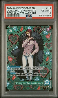 2024 One Piece Op09-emperors In The New World 119 Donquixote Rosinante Special Alternate Art PSA 10