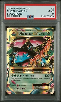 2016 Pokemon Xy Evolutions Venusaur Ex PSA