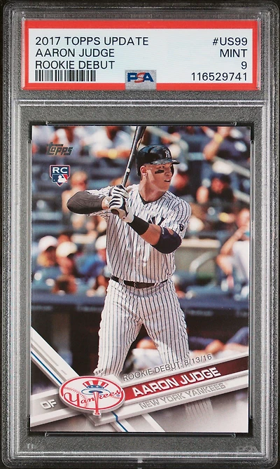 2017 Topps Update Us99 Aaron Judge Rookie Debut PSA