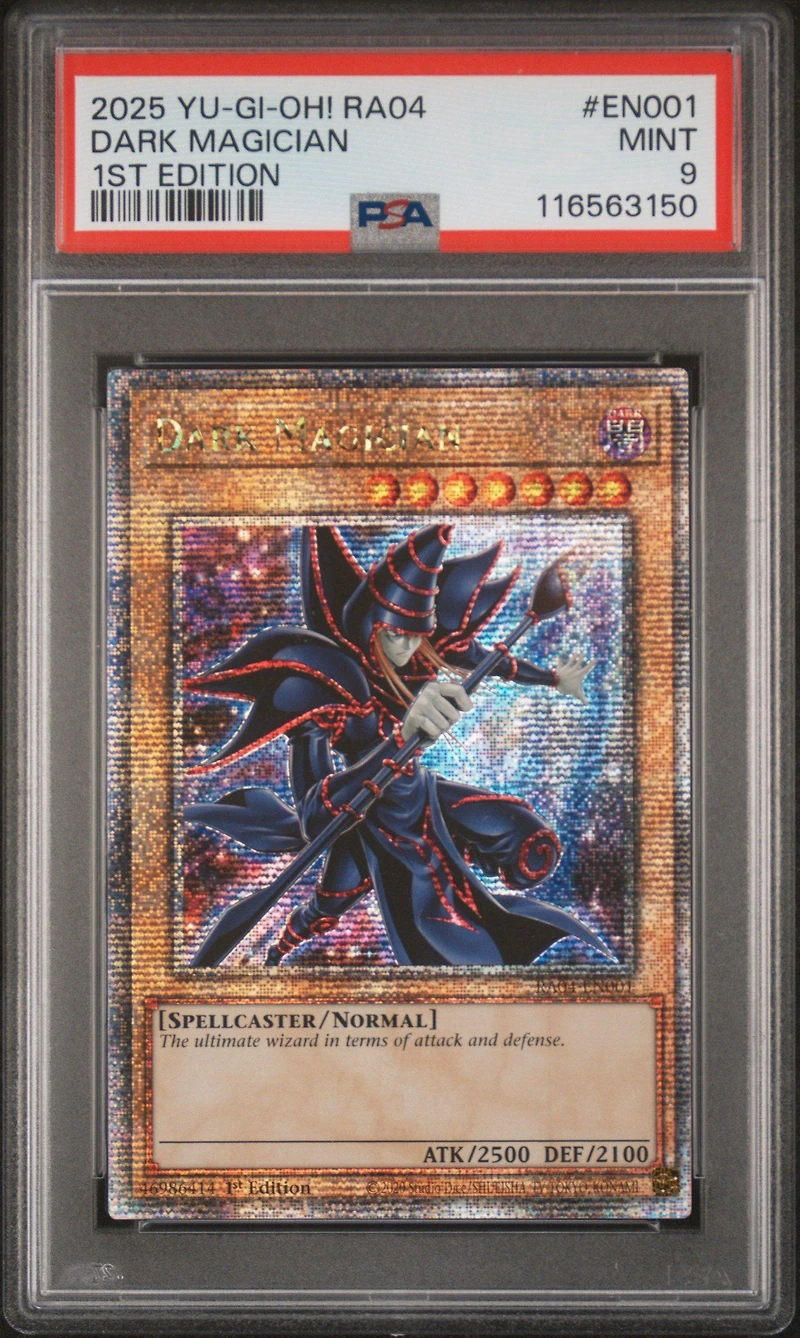 2025 Yu-gi-oh! Ra04-quarter Century Stampede En001 Dark Magician 1st Edition PSA 9
