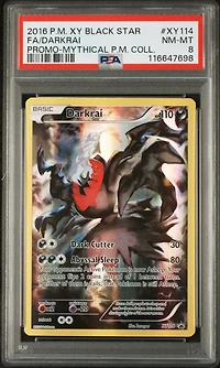 2016 Pokemon Xy Black Star Promo Xy114 Full Art/darkrai Mythical Pokemon Collection PSA