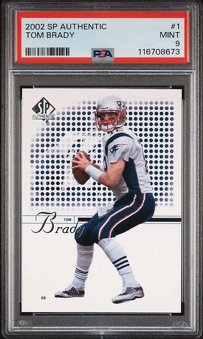 2002 Sp Authentic 1 Tom Brady PSA