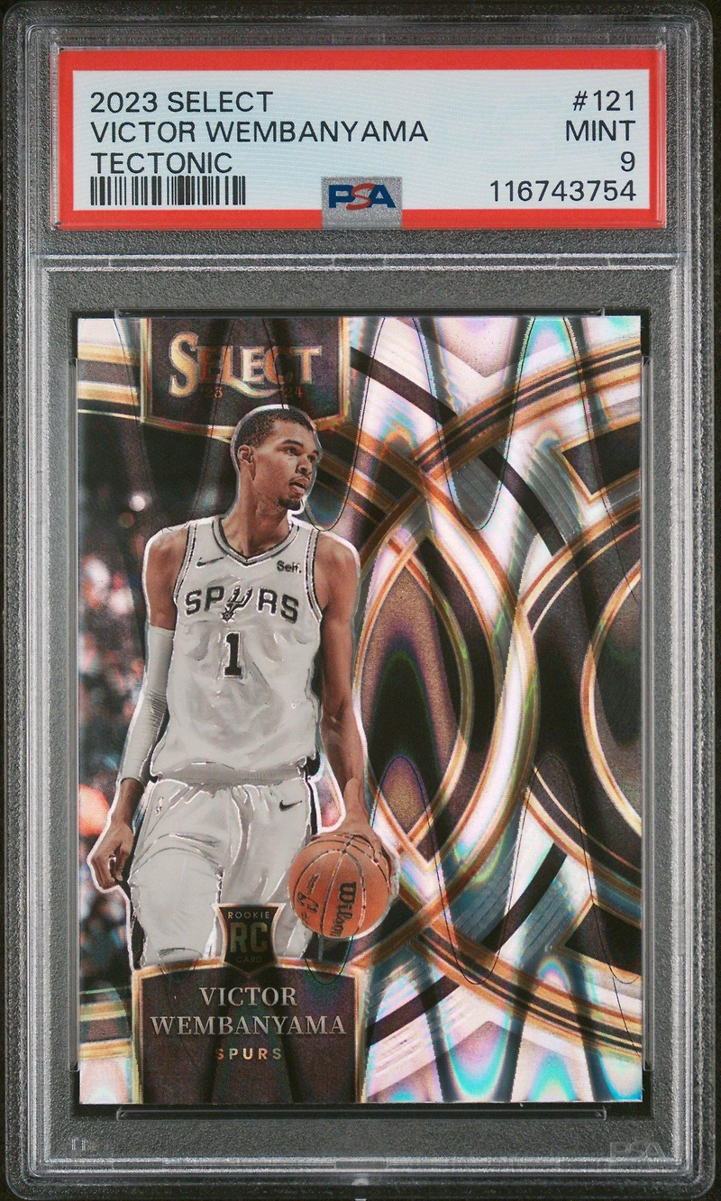 2023 Panini Select 121 Victor Wembanyama Tectonic PSA