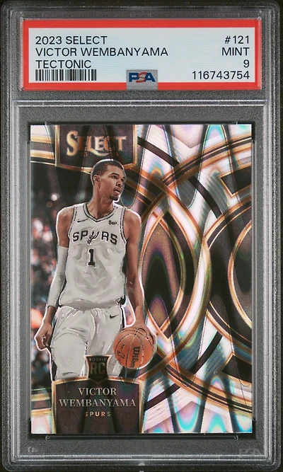 2023 Panini Select 121 Victor Wembanyama Tectonic PSA
