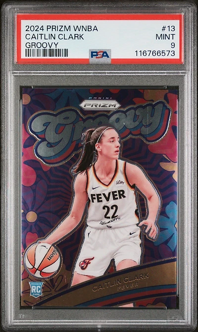 2024 Panini Prizm Wnba Groovy 13 Caitlin Clark PSA 9
