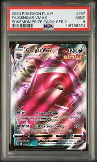 2023 Pokemon Play! Pokemon Prize Pack: Series 2 157 Full Art/gengar Vmax PSA 9
