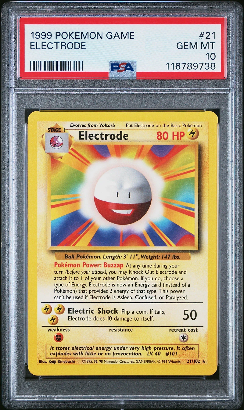 1999 Pokemon Game 21 Electrode PSA