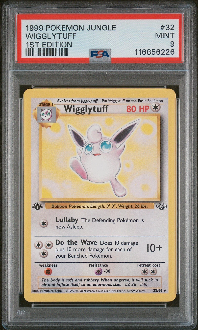 1999 Pokemon Jungle 32 Wigglytuff 1st Edition PSA