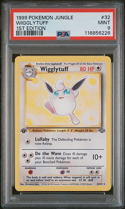 1999 Pokemon Jungle 32 Wigglytuff 1st Edition PSA