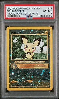 2001 Pokemon Promo Black Star 35 Pichu-reverse Foil Pokemon League PSA