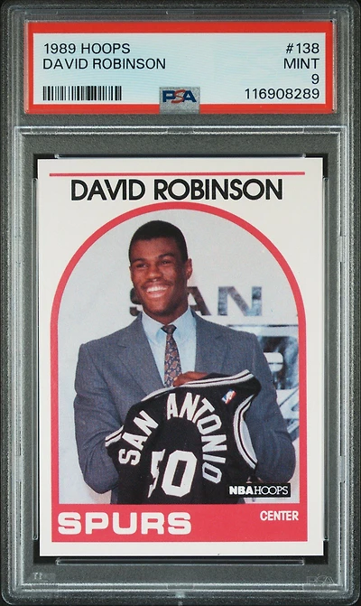 1989 Hoops 138 David Robinson PSA