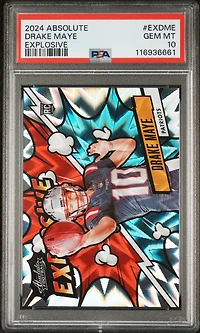 2024 Panini Absolute Explosive Exdme Drake Maye PSA 10