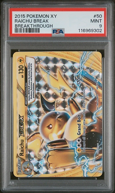 2015 Pokemon Xy Breakthrough 50 Raichu Break PSA