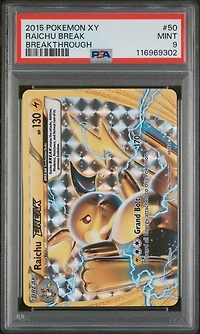 2015 Pokemon Xy Breakthrough 50 Raichu Break PSA