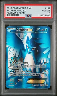 2013 Pokemon Black & White Plasma Storm 132 Full Art/articuno Ex PSA
