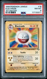 1999 Pokemon Jungle 18 Electrode 1st Edition PSA 8